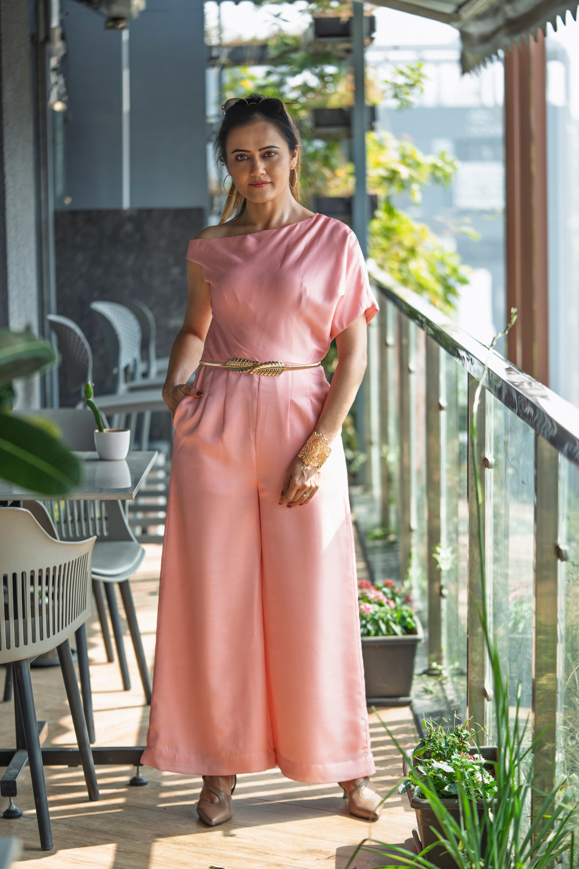 peach professional jumpsuit