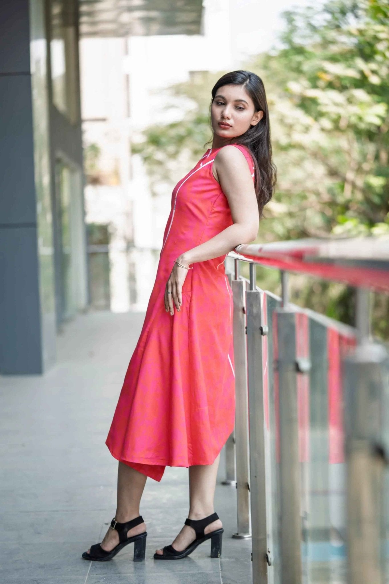 Pink Bloom A - Line Dress – Effortless Style from Desk to Dinner