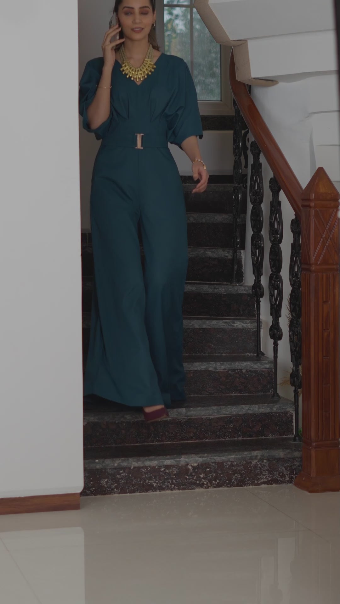 Teal Vibes Jumpsuit – Waves of Elegance