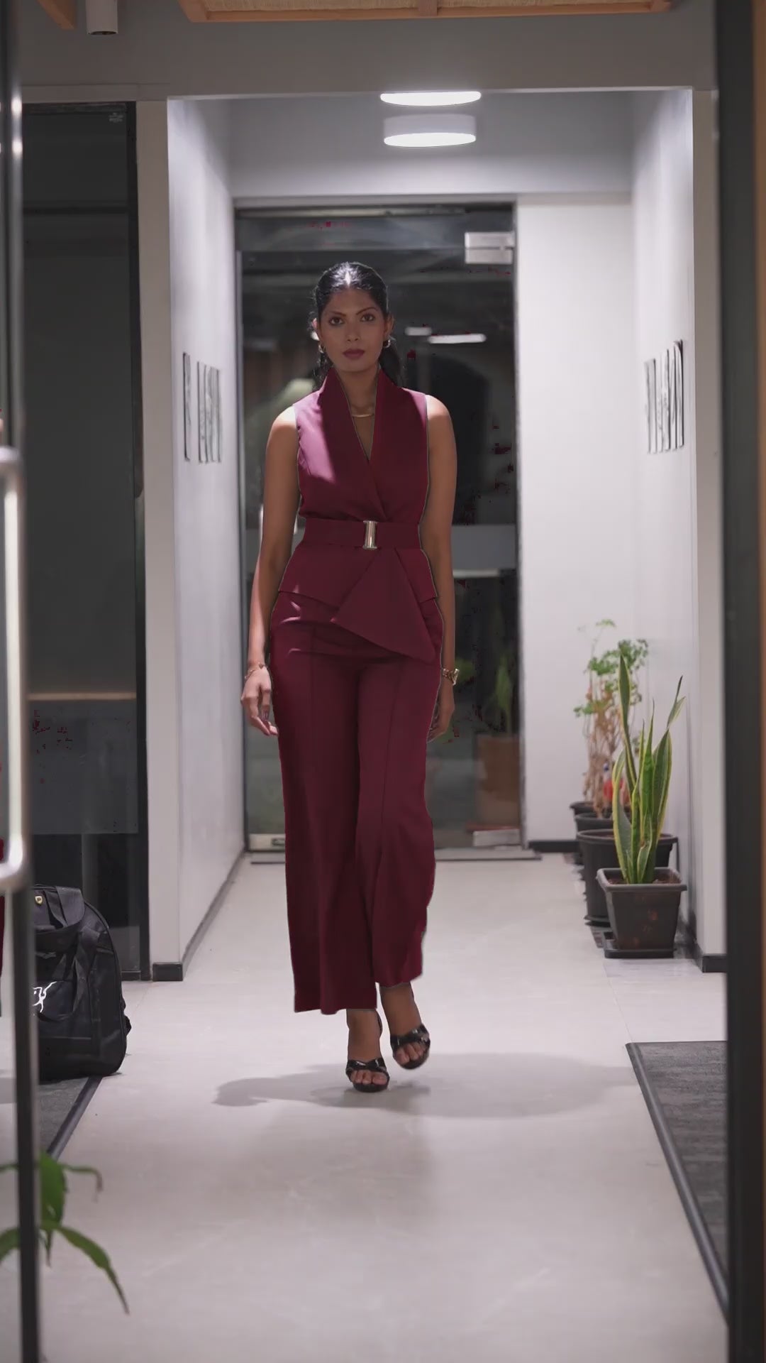 Wine Waist Coat & Trouser ( Get a free skirt of your choice Worth Rs 2,400/- )