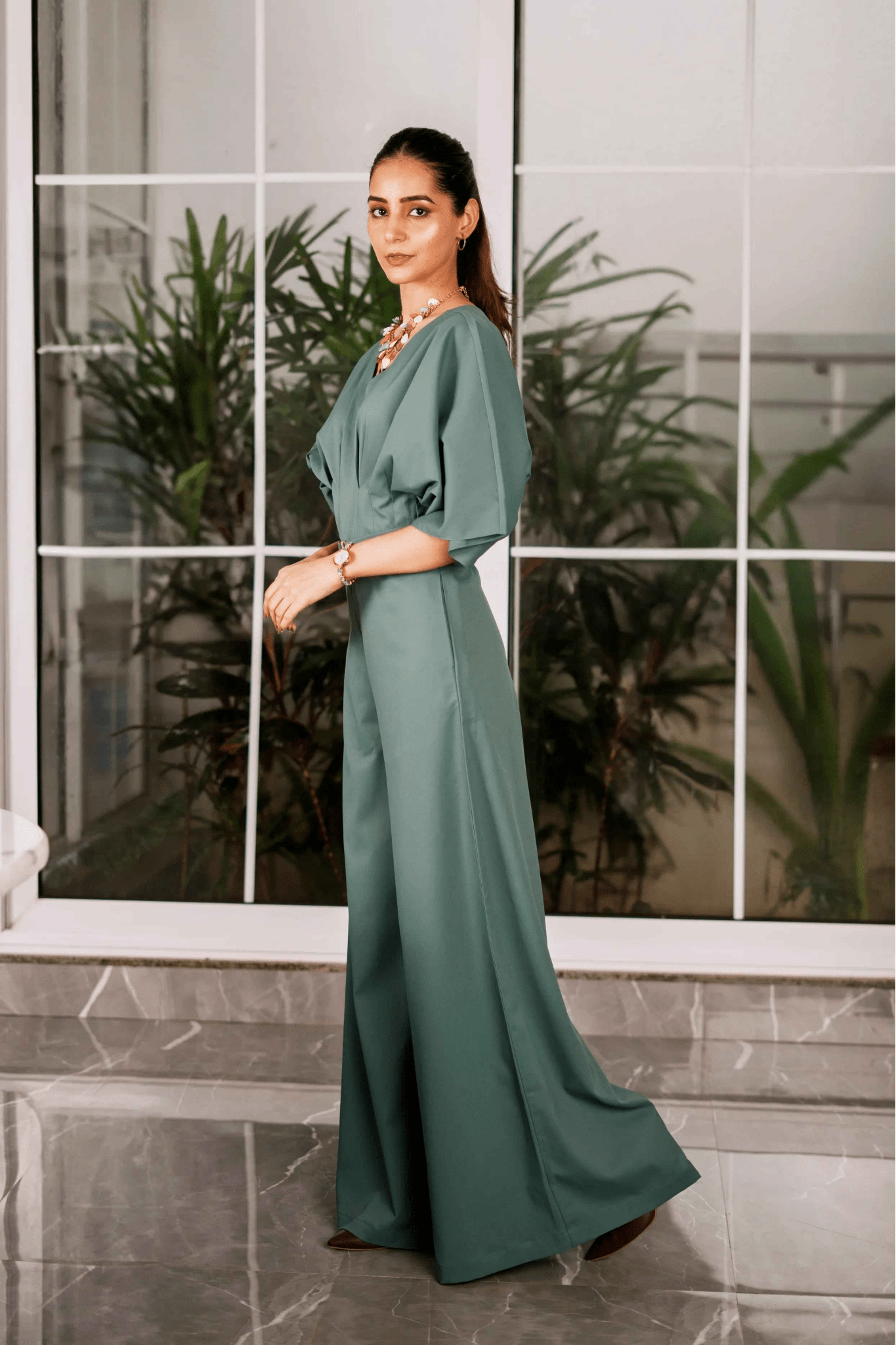 Sea-Green Jumpsuit Serenity in Style Luxeraa Sea-Green Jumpsuit Serenity in Style Luxeraa