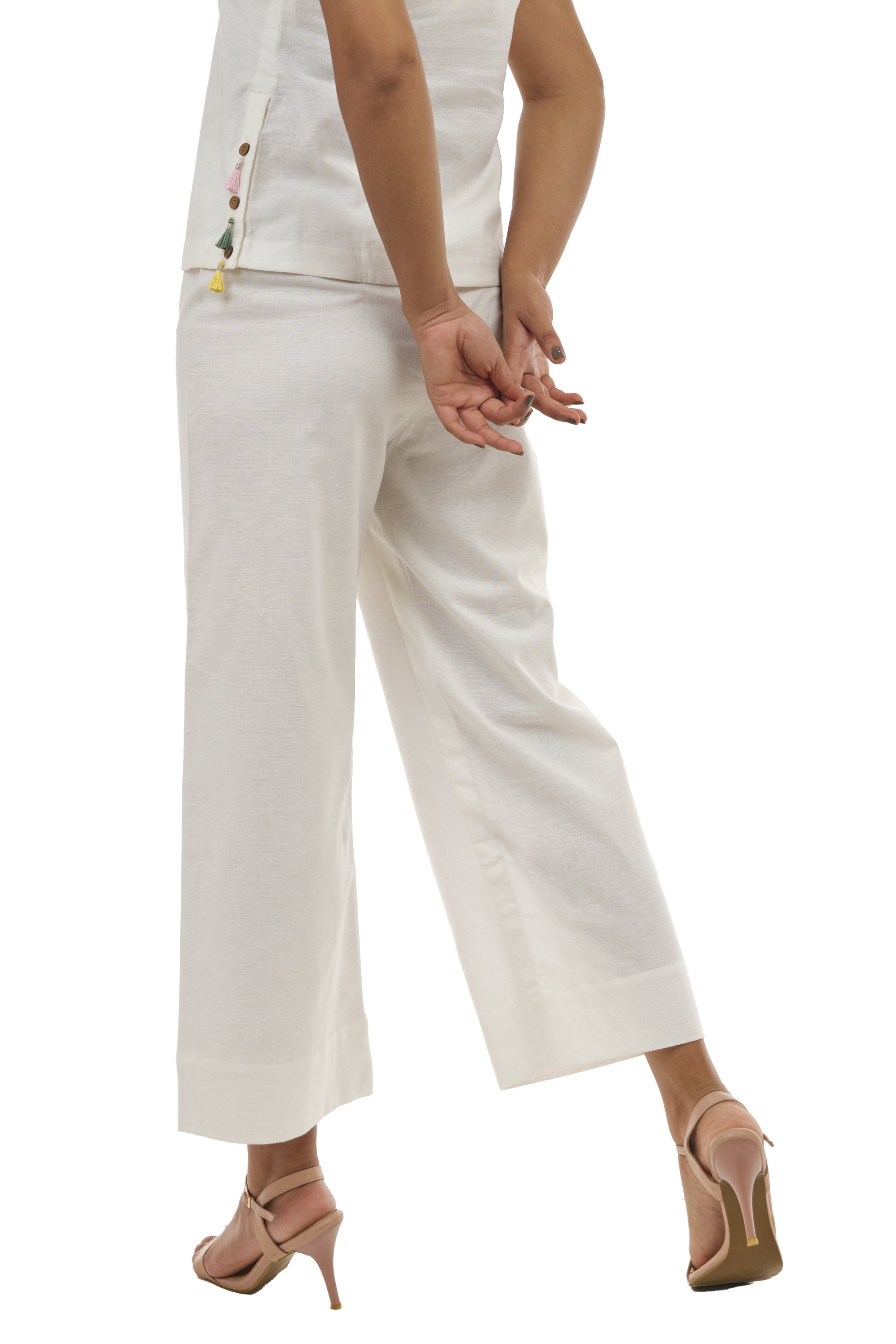 straight leg womens white linen pants