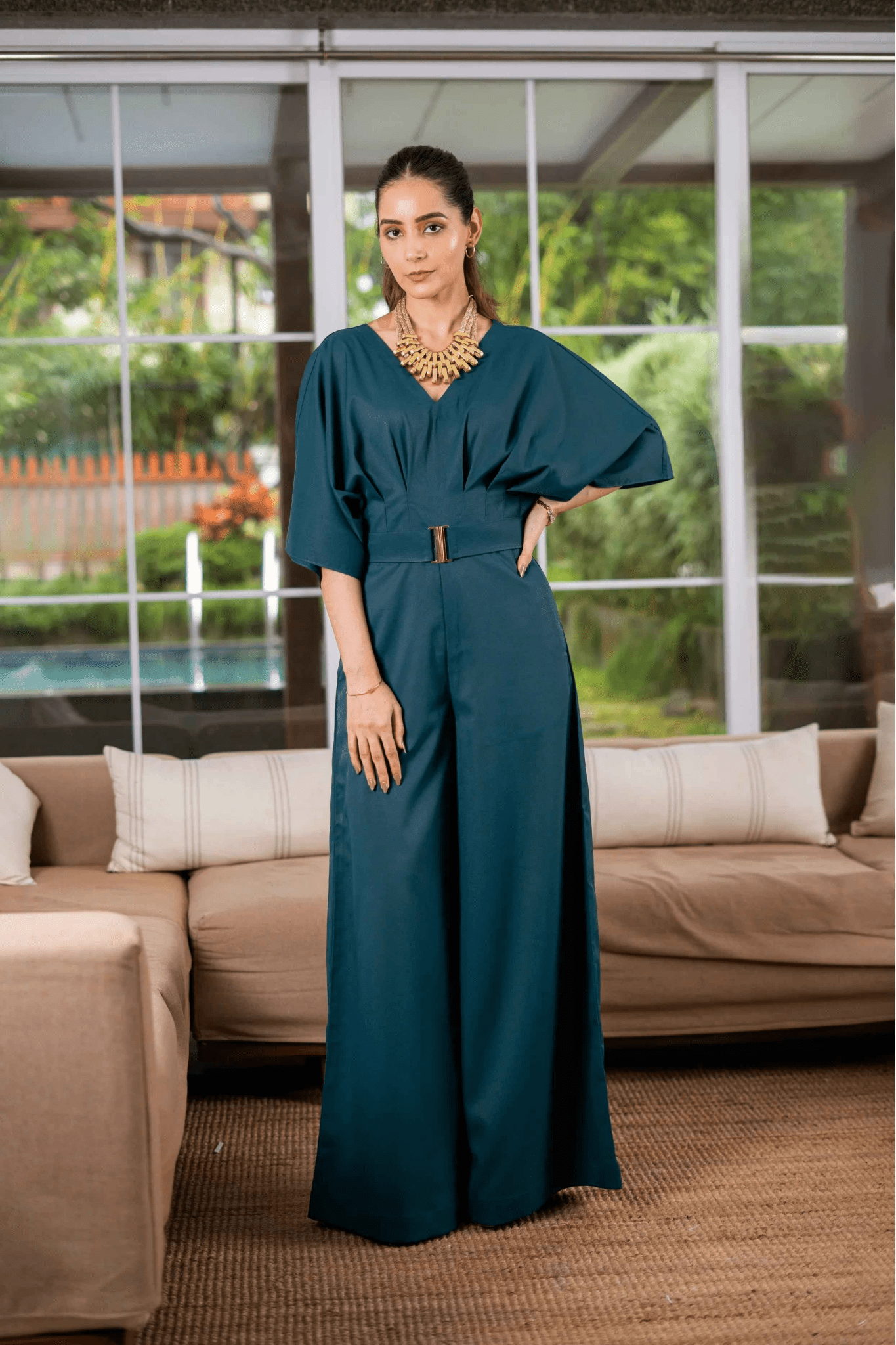 Teal Vibes Jumpsuit – Waves of Elegance