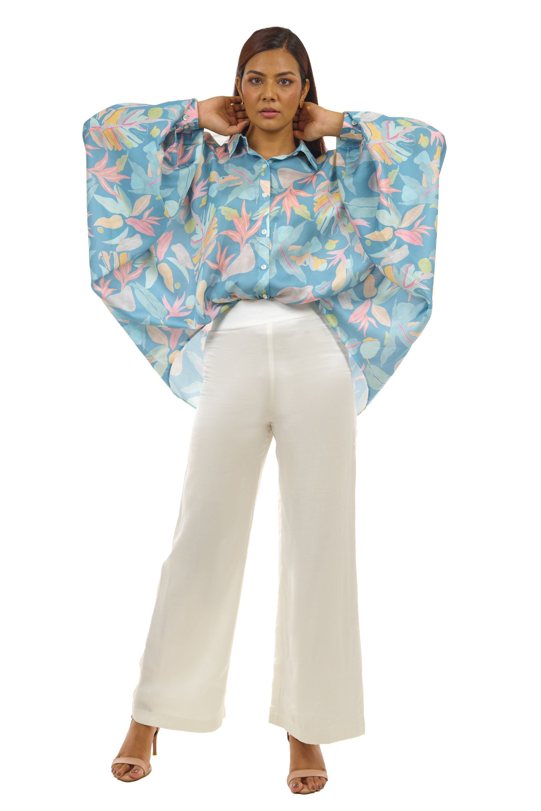 turquoise white co ord set womens