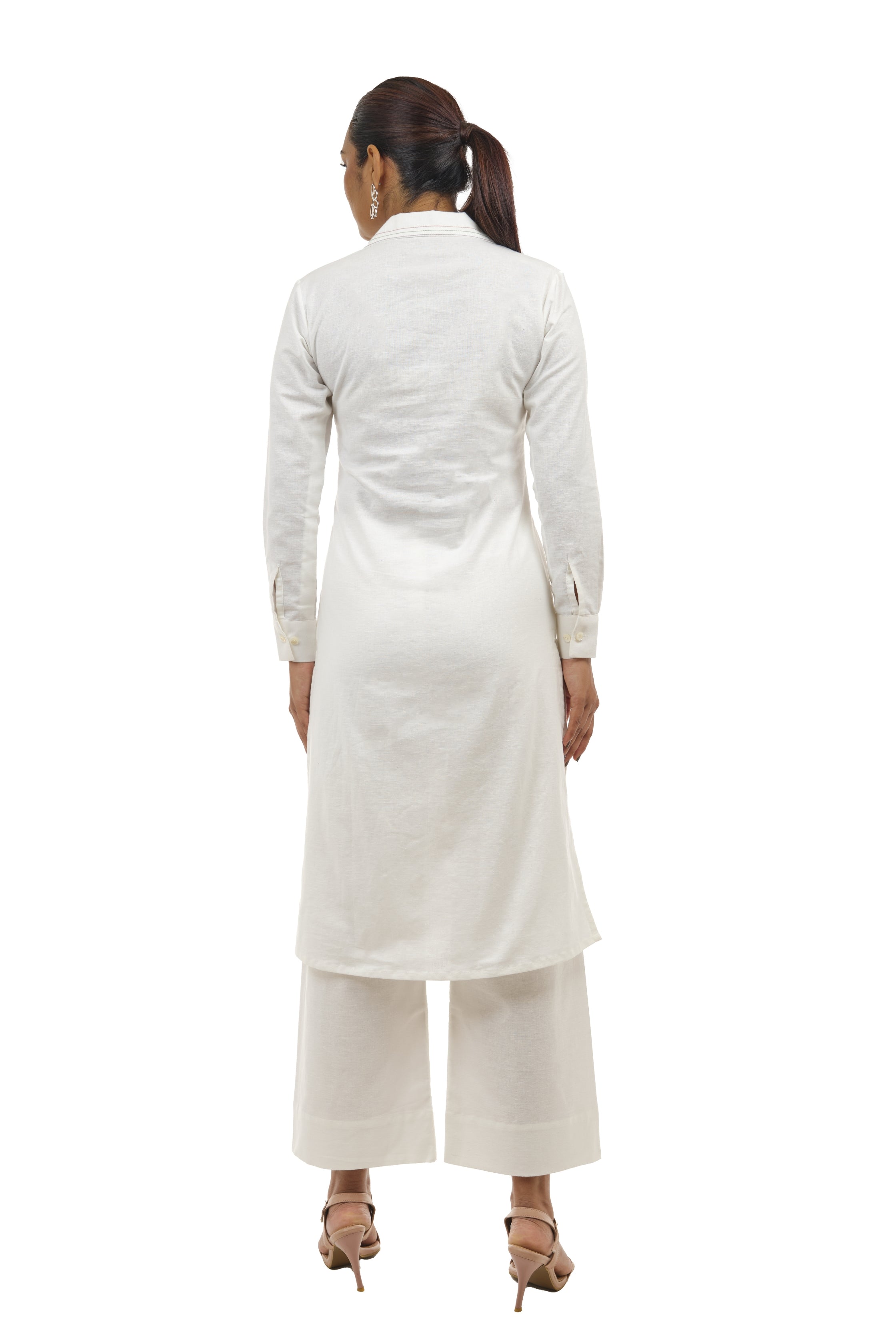 white collar kurta for women
