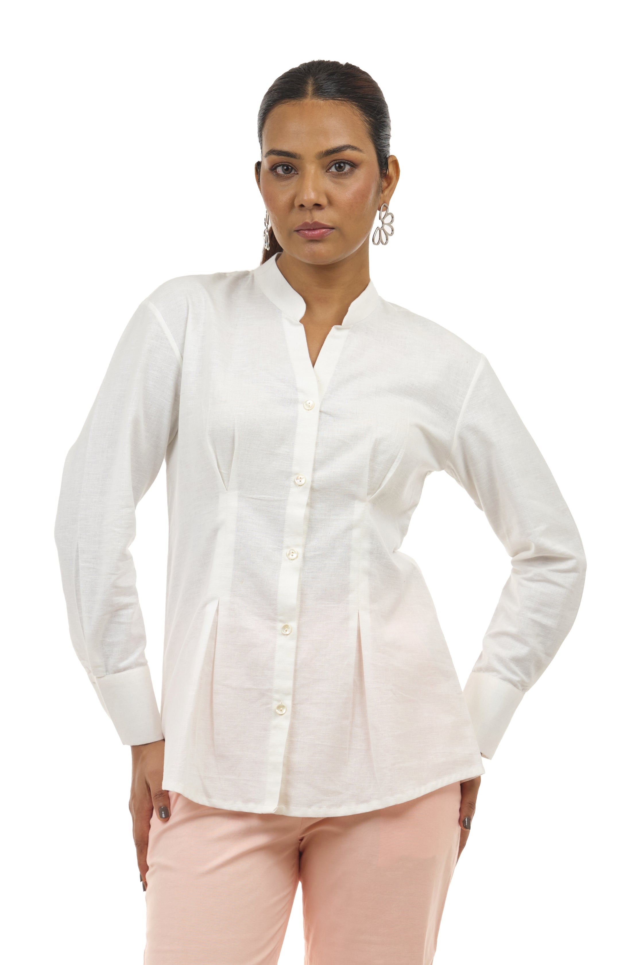 white linen shirt women