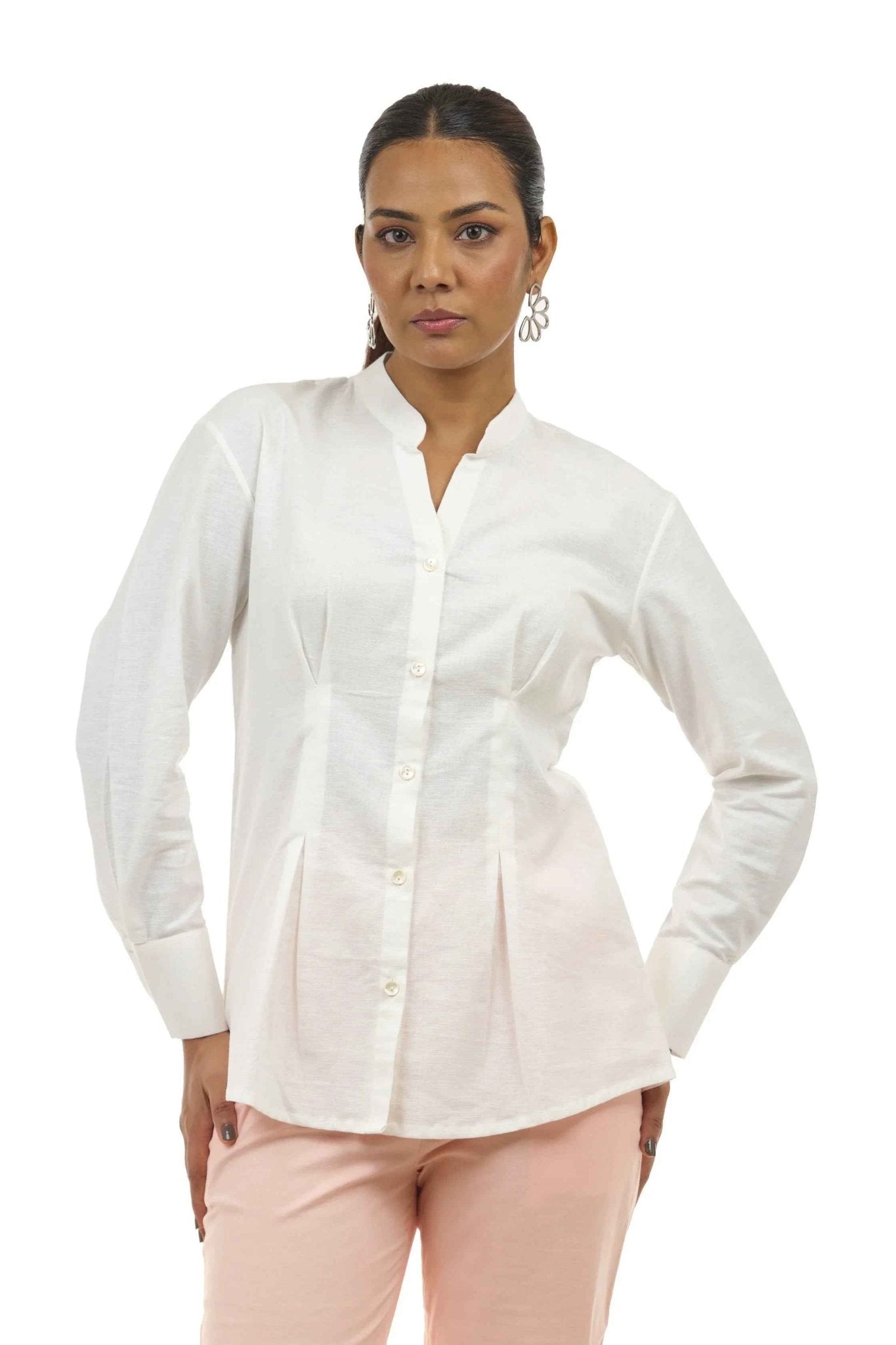Women’s White Linen Shirt – Chic Office & Summer Wear