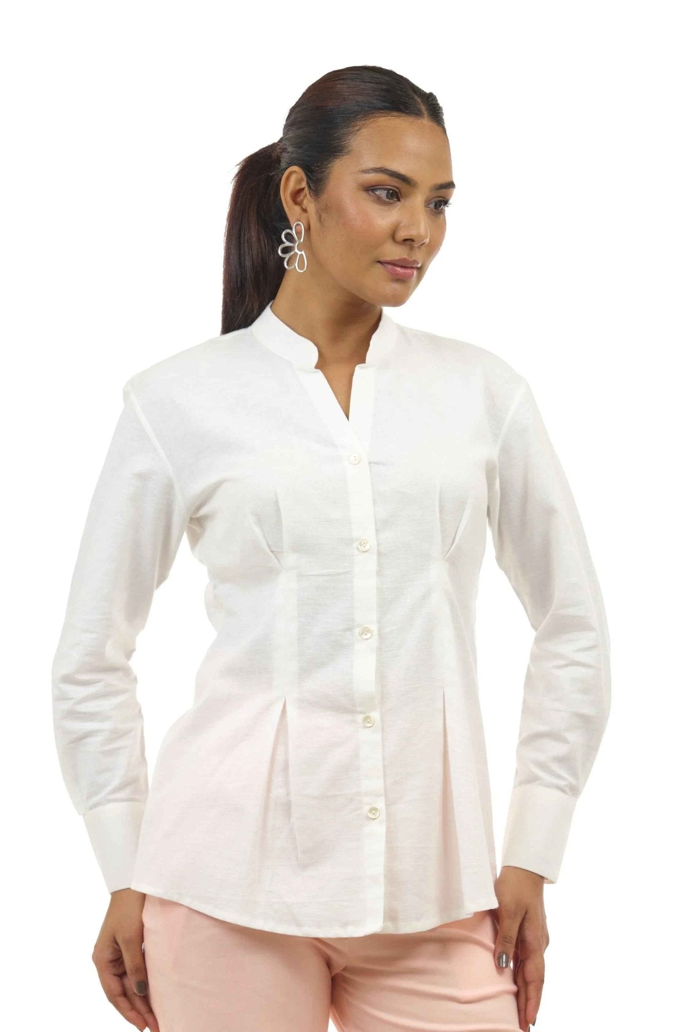 Women’s White Linen Shirt – Chic Office & Summer Wear