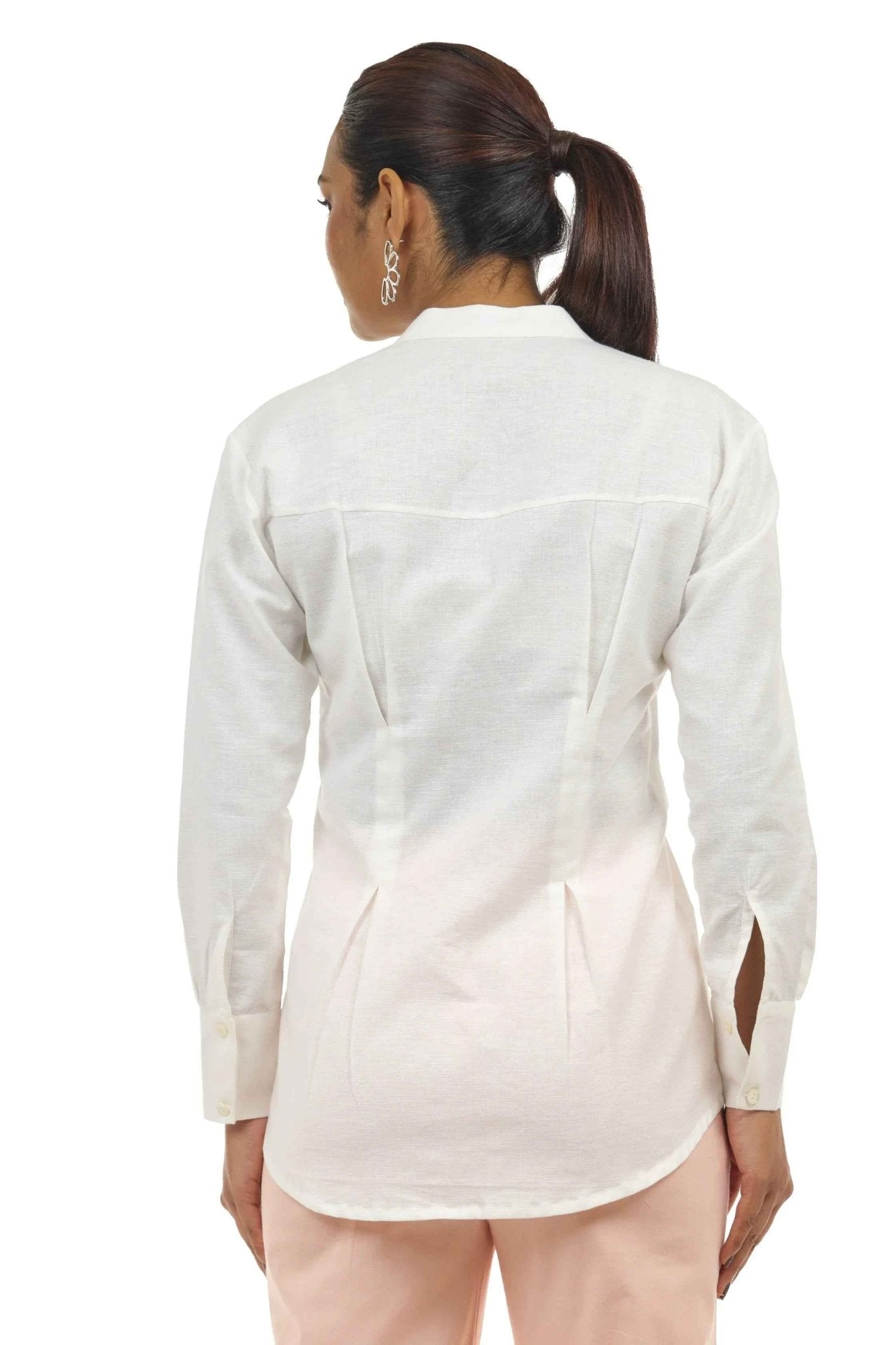 Women’s White Linen Shirt – Chic Office & Summer Wear